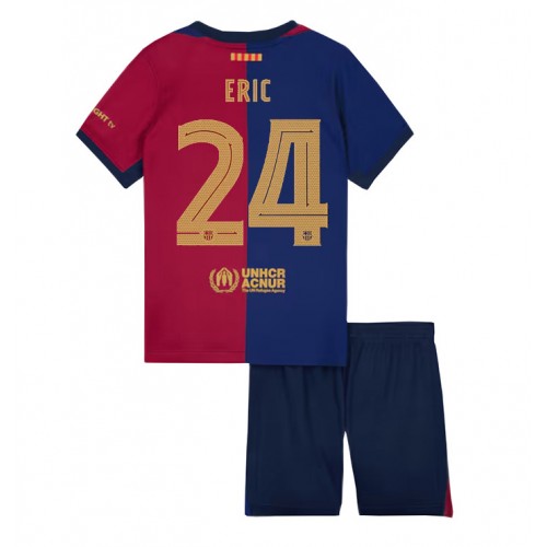 Fotbalové Dres Barcelona Eric Garcia #24 Dětské Domácí 2024-25 Krátký Rukáv (+ trenýrky)